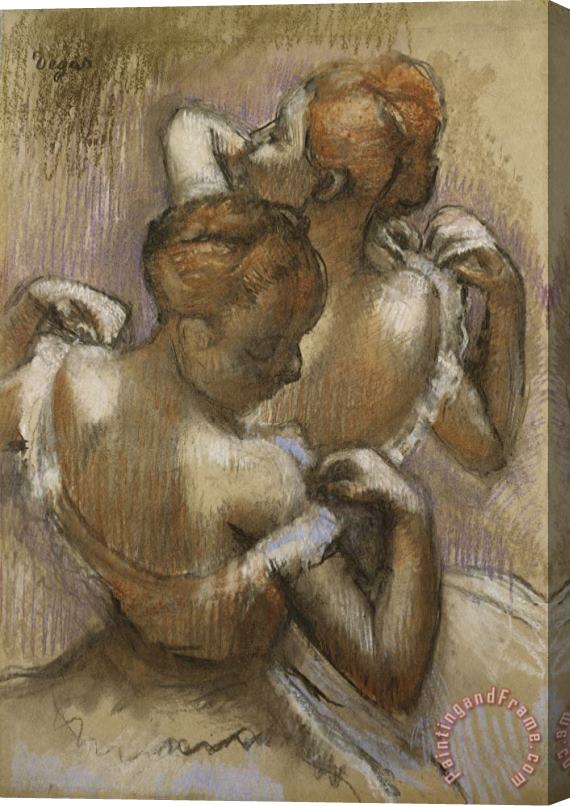 Edgar Degas Two Dancers Adjusting their Shoulder Straps Stretched Canvas Print / Canvas Art