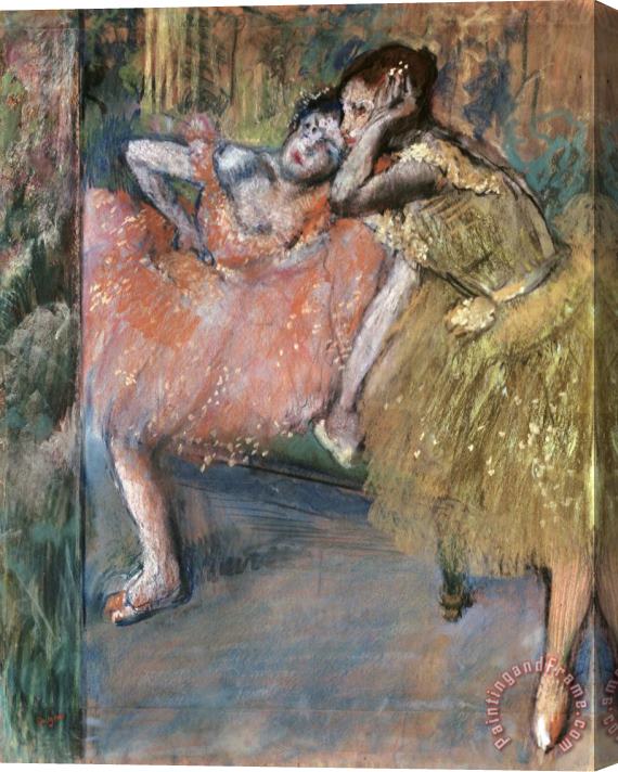 Edgar Degas Two Dancers by a Hearth Stretched Canvas Print / Canvas Art