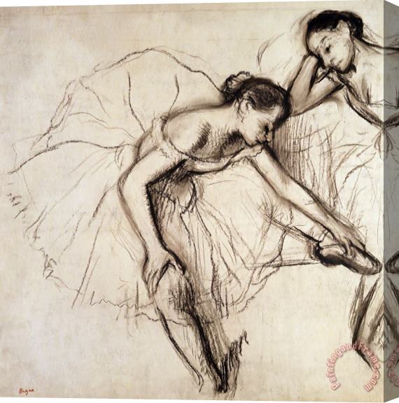 Edgar Degas Two Dancers Resting Stretched Canvas Print / Canvas Art