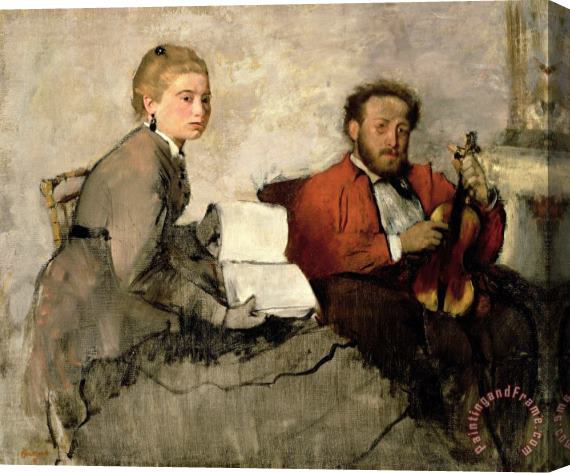 Edgar Degas Violinist and Young Woman Stretched Canvas Painting / Canvas Art