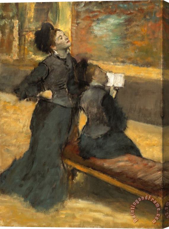 Edgar Degas Visit to a Museum Stretched Canvas Painting / Canvas Art
