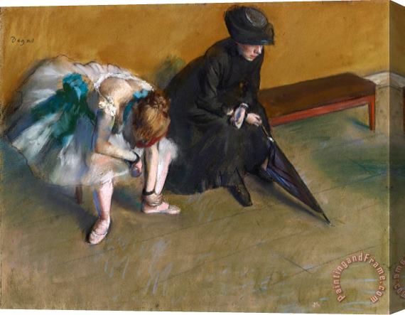 Edgar Degas Waiting Stretched Canvas Print / Canvas Art