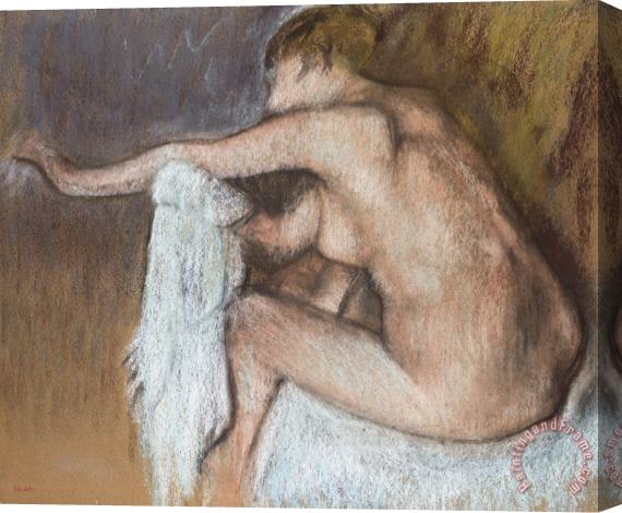 Edgar Degas Woman Drying her Arm Stretched Canvas Painting / Canvas Art