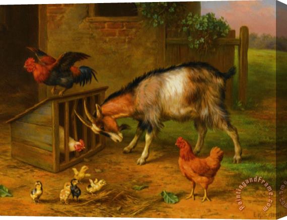 Edgar Hunt The Intruder Stretched Canvas Painting / Canvas Art