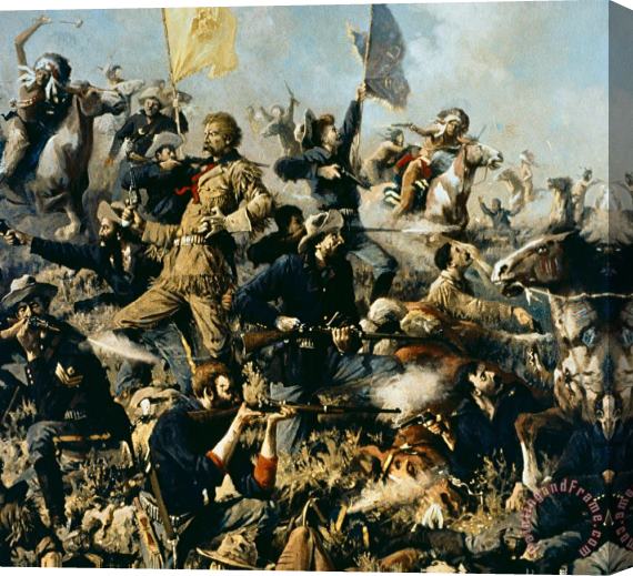 Edgar Samuel Paxson Battle of Little Bighorn Stretched Canvas Print / Canvas Art