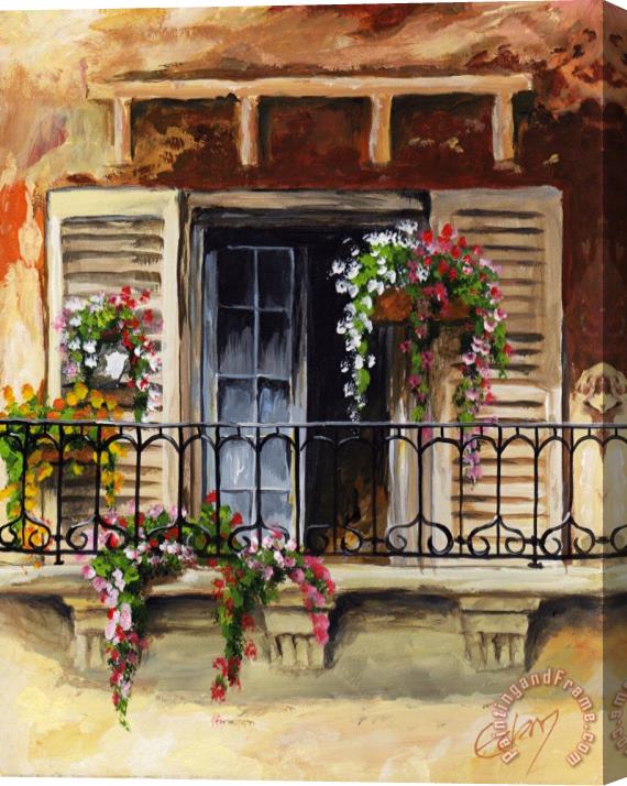 Edit Voros Balcony Of Ferrara Stretched Canvas Painting / Canvas Art