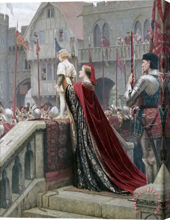 Edmund Blair Leighton A Little Prince Likely in Time to Bless a Royal Throne Stretched Canvas Print / Canvas Art