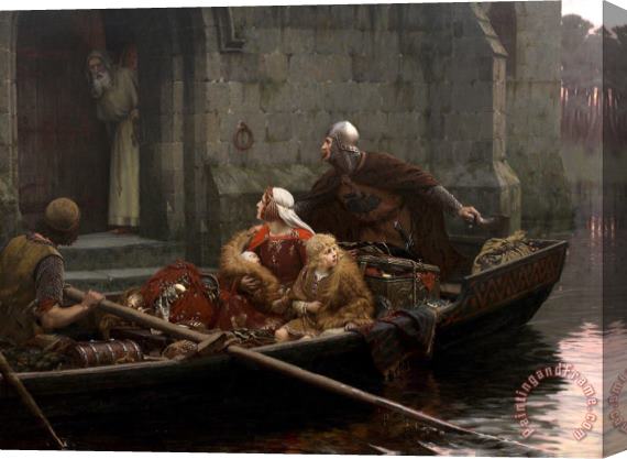 Edmund Blair Leighton In Time of Peril Stretched Canvas Print / Canvas Art