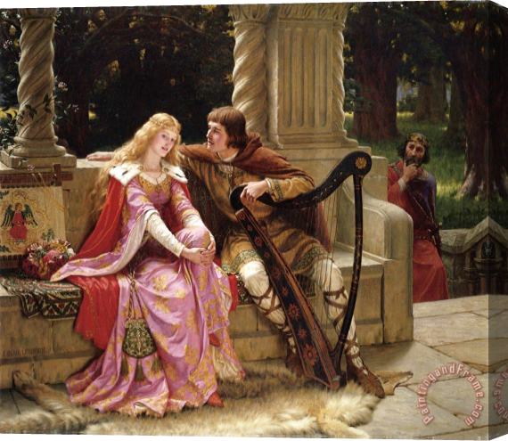 Edmund Blair Leighton The End of The Song Stretched Canvas Print / Canvas Art
