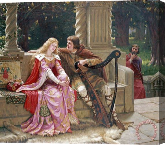 Edmund Blair Leighton The End of The Song Stretched Canvas Painting / Canvas Art