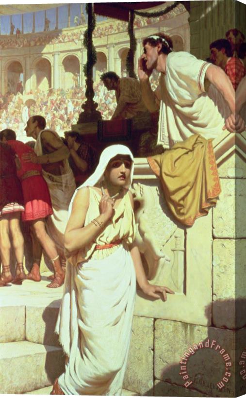 Edmund Blair Leighton The Gladiators Wife Stretched Canvas Painting / Canvas Art