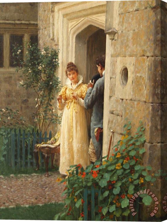 Edmund Blair Leighton The Request Stretched Canvas Painting / Canvas Art