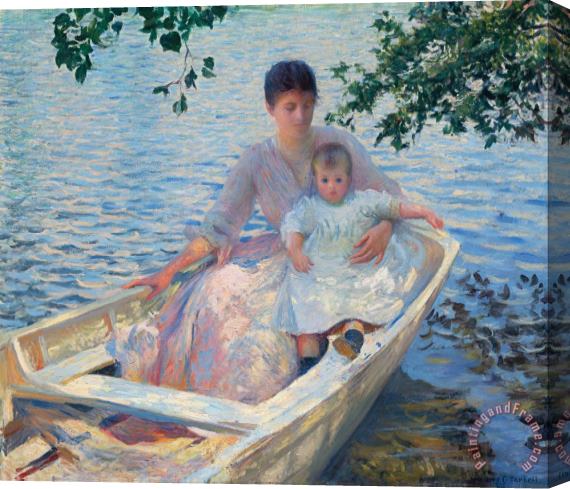 Edmund Charles Tarbell Mother And Child in a Boat Stretched Canvas Print / Canvas Art