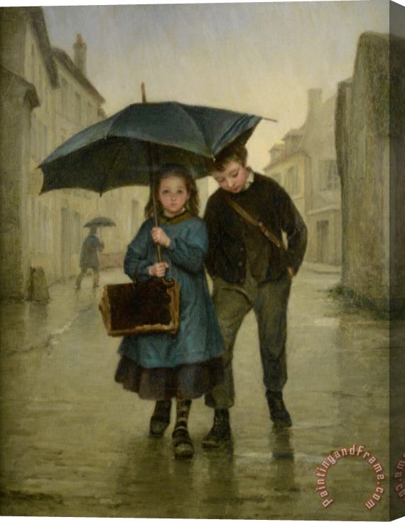 Edouard Frere Going to School Stretched Canvas Print / Canvas Art