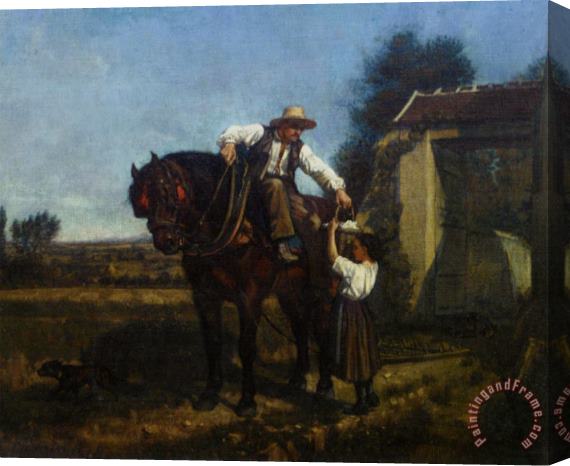 Edouard Frere The Ploughmans Lunch Stretched Canvas Print / Canvas Art