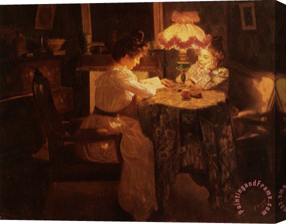 Edouard Leon Cortes Effet De Lampe Stretched Canvas Painting / Canvas Art