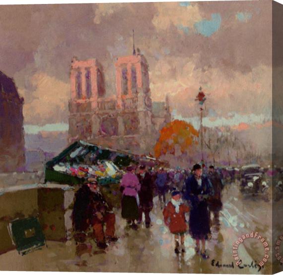 Edouard Leon Cortes Effet De Soleil Sur Notre Dame Stretched Canvas Print / Canvas Art