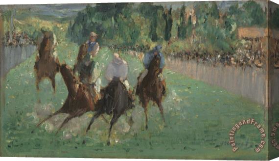 Edouard Manet At The Races Stretched Canvas Print / Canvas Art