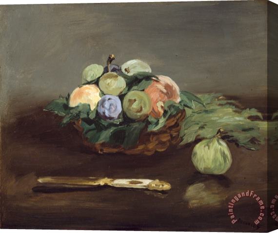 Edouard Manet Basket of Fruit Stretched Canvas Painting / Canvas Art
