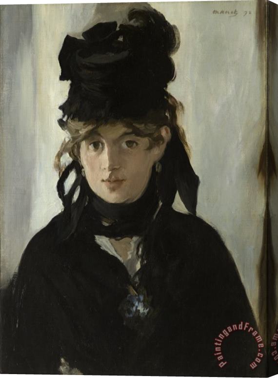 Edouard Manet Berthe Morisot With A Bouquet Of Violets Stretched Canvas Print / Canvas Art