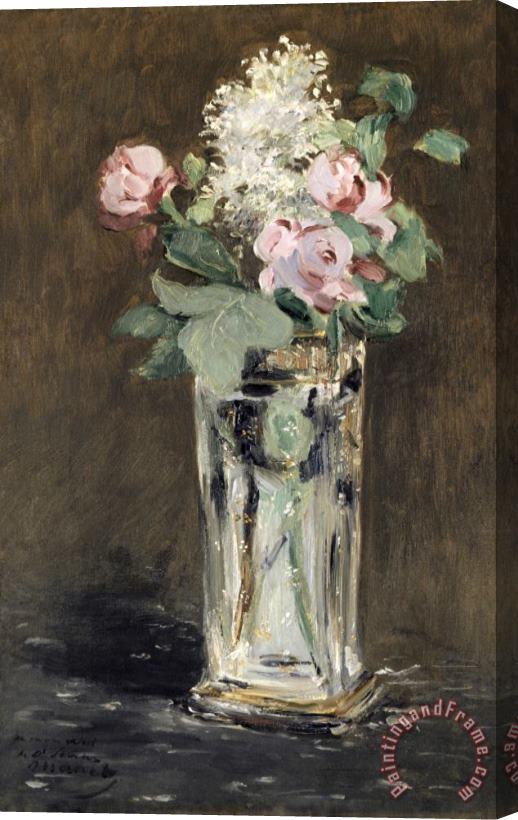Edouard Manet Flowers in a Crystal Vase, 1882 Stretched Canvas Print / Canvas Art