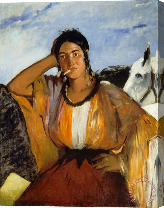 Edouard Manet Gypsy with a Cigarette Stretched Canvas Painting / Canvas Art