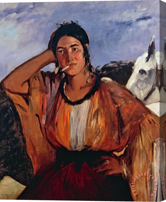 Edouard Manet Gypsy With Cigarette Stretched Canvas Painting / Canvas Art