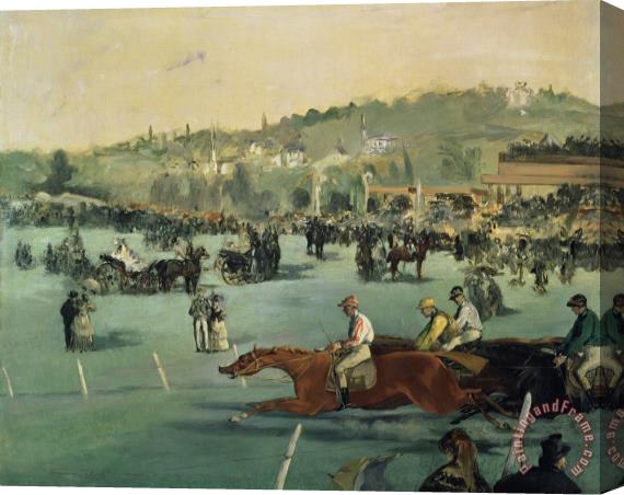 Edouard Manet Horse Racing Stretched Canvas Print / Canvas Art