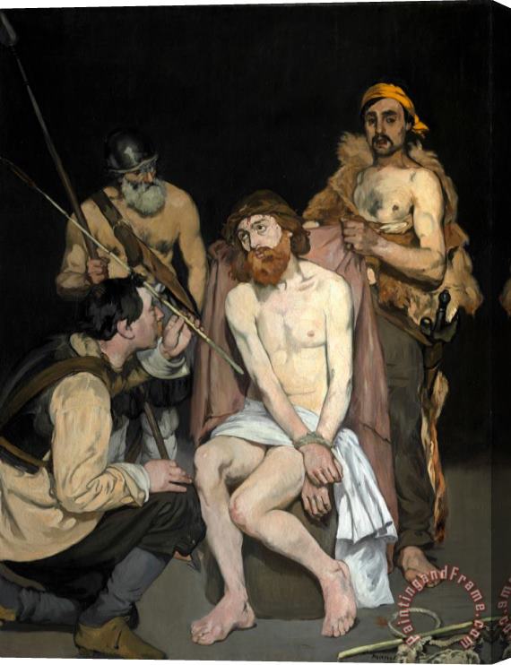 Edouard Manet Jesus Mocked by The Soldiers Stretched Canvas Painting / Canvas Art