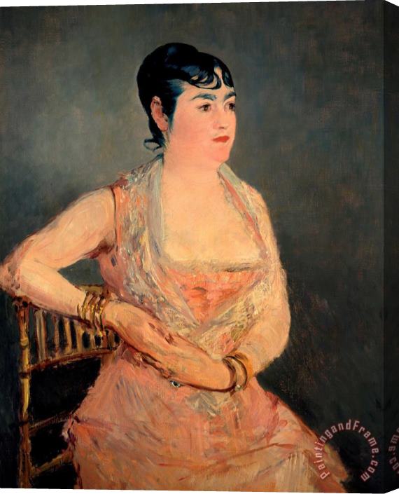Edouard Manet Lady In Pink Stretched Canvas Print / Canvas Art
