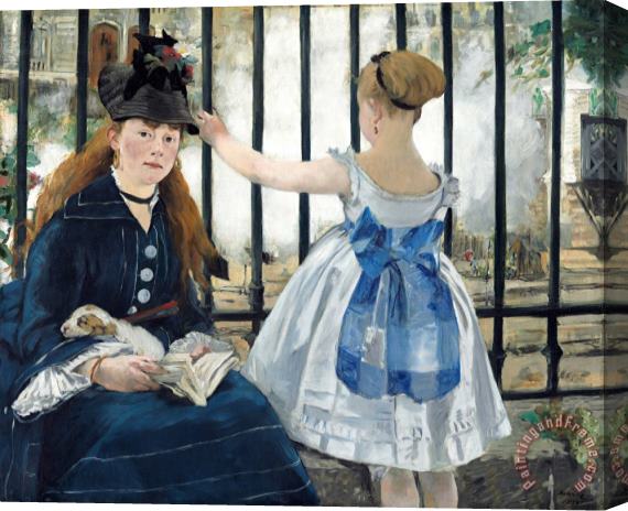 Edouard Manet The Railway Stretched Canvas Print / Canvas Art