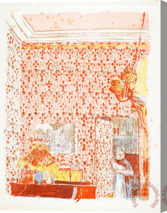 Edouard Vuillard Interieur Aux Tentures Roses I Stretched Canvas Painting / Canvas Art