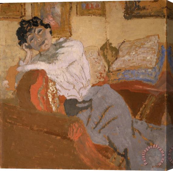 Edouard Vuillard Madame Hessel Au Sofa (madame Hessel on The Sofa) Stretched Canvas Print / Canvas Art