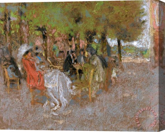 Edouard Vuillard Personnages Sous Les Arbres Stretched Canvas Print / Canvas Art