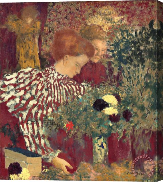 Edouard Vuillard Woman in a Striped Dress Stretched Canvas Painting / Canvas Art