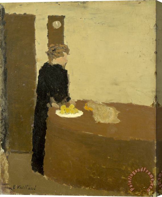 Edouard Vuillard Woman in Black Stretched Canvas Painting / Canvas Art