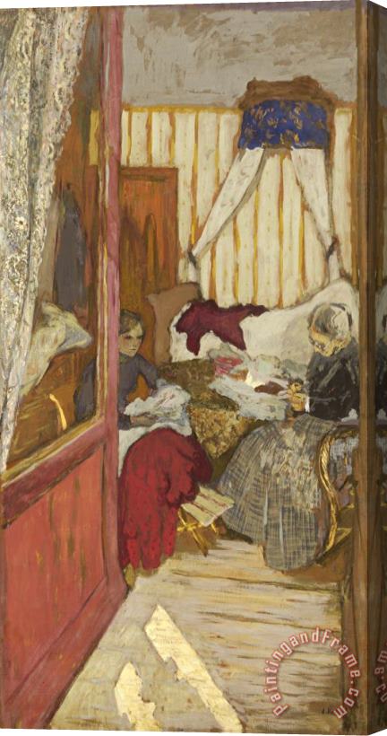 Edouard Vuillard Women Sewing Stretched Canvas Painting / Canvas Art