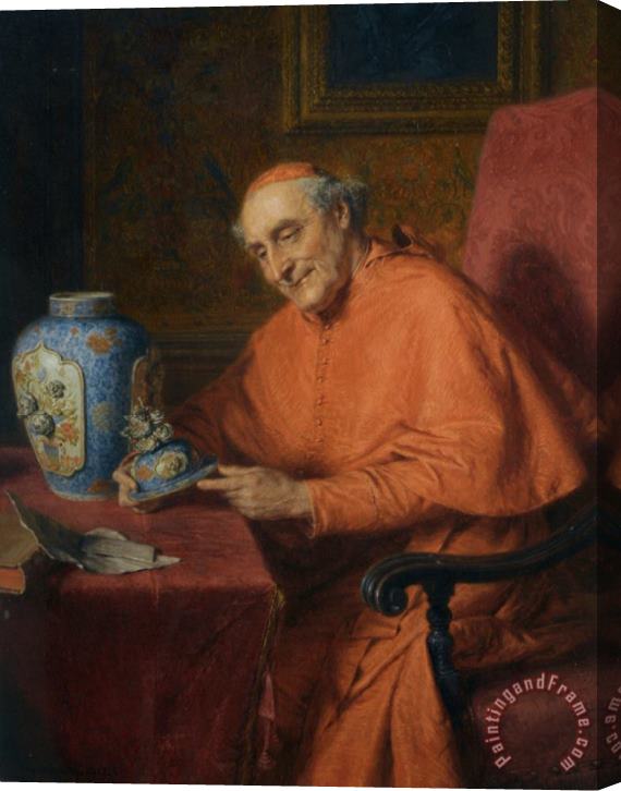 Eduard Grutzner Kardinal Als Kunstliebhaber Stretched Canvas Painting / Canvas Art