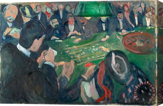 Edvard Munch At The Roulette Table in Monte Carlo Stretched Canvas Print / Canvas Art