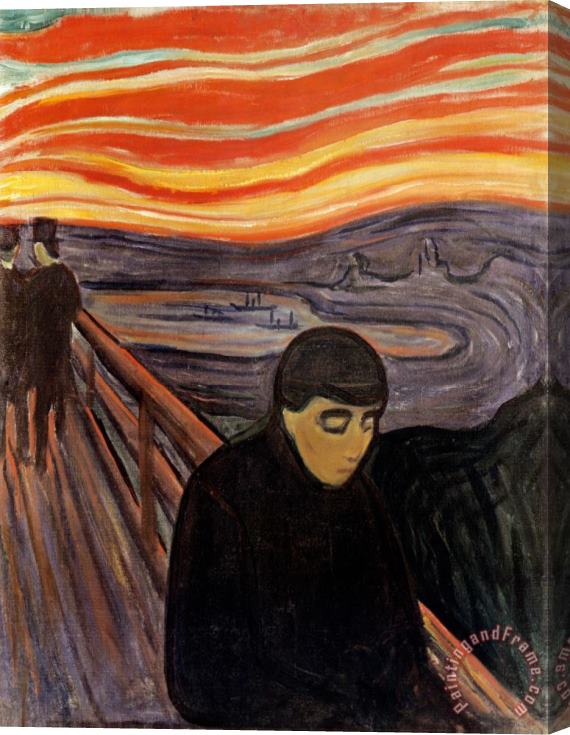 Edvard Munch Despair 1894 Stretched Canvas Painting / Canvas Art