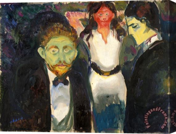Edvard Munch Jealousy Stretched Canvas Print / Canvas Art