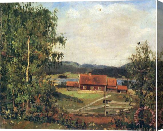 Edvard Munch Landscape Maridalen by Oslo 1881 Stretched Canvas Painting / Canvas Art