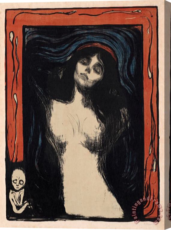 Edvard Munch Madonna Stretched Canvas Print / Canvas Art