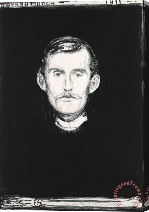 Edvard Munch Self Portrait Stretched Canvas Print / Canvas Art