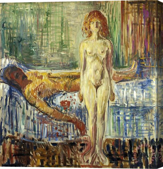Edvard Munch The Death of Marat II Stretched Canvas Painting / Canvas Art