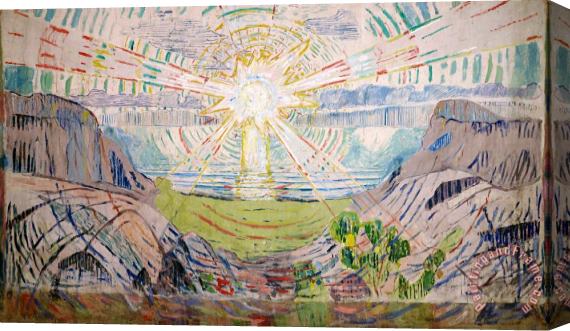 Edvard Munch The Sun Stretched Canvas Print / Canvas Art