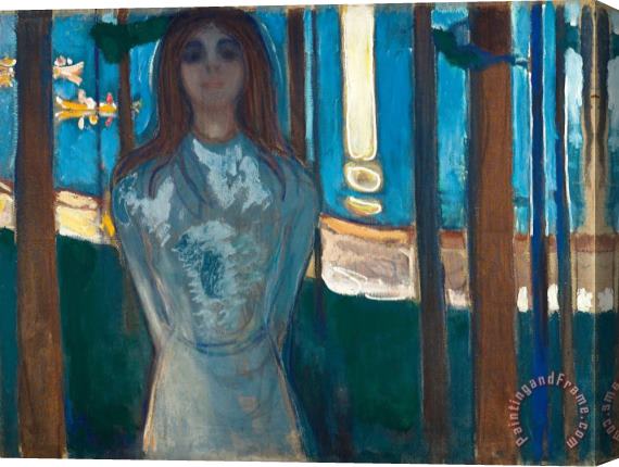 Edvard Munch The Voice , Summer Night Stretched Canvas Print / Canvas Art