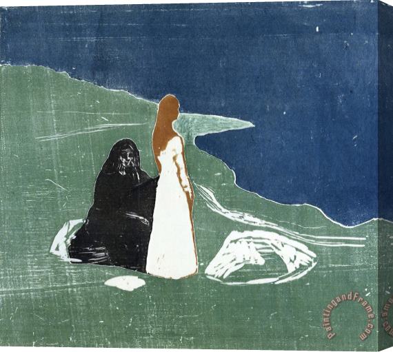 Edvard Munch Twee Vrouwen Aan Het Strand Stretched Canvas Print / Canvas Art
