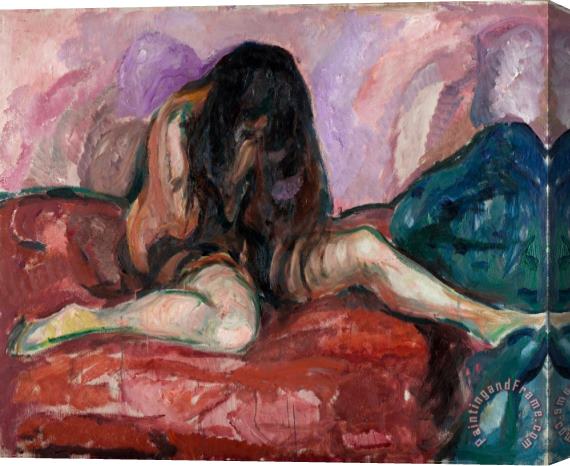 Edvard Munch Weeping Nude Stretched Canvas Painting / Canvas Art