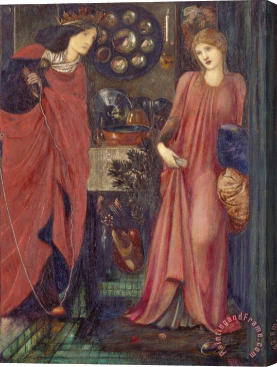 Edward Burne Jones Fair Rosamund And Queen Eleanor Stretched Canvas Print / Canvas Art
